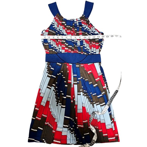 BCBG Max Azria XS Multicolor Geometric Print Sleeveless Dress - Picture 9 of 9